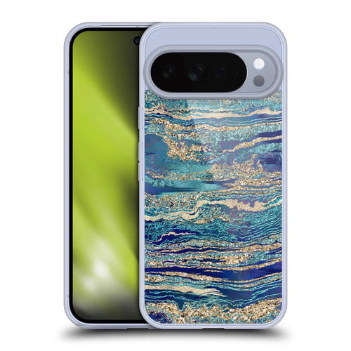 LebensArt Gemstone Marble Mineral Blue Gem Soft Gel Case for Google Pixel 10 Pro XL