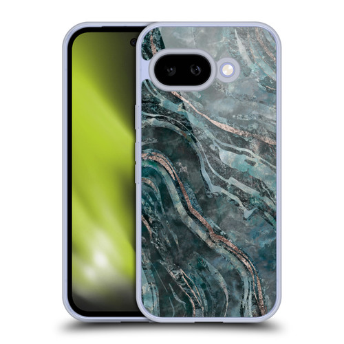 LebensArt Gemstone Marble Dark Teal Glamour Soft Gel Case for Google Pixel 9A