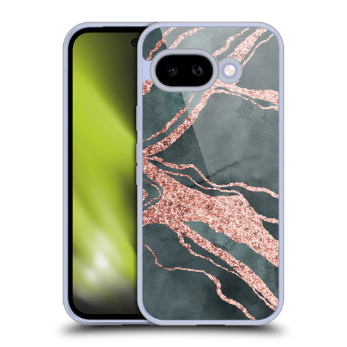 LebensArt Gemstone Marble Rose Gold Ripple Soft Gel Case for Google Pixel 9A