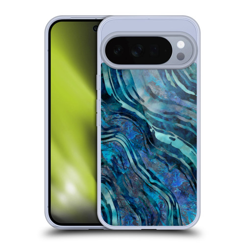 LebensArt Geo Liquid Marble Blue Tea Soft Gel Case for Google Pixel 10 Pro XL