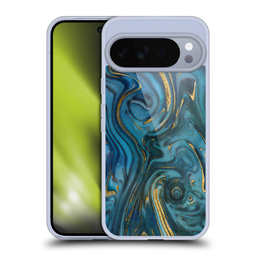 LebensArt Geo Liquid Marble Cerulean Dreams Soft Gel Case for Google Pixel 10 Pro XL