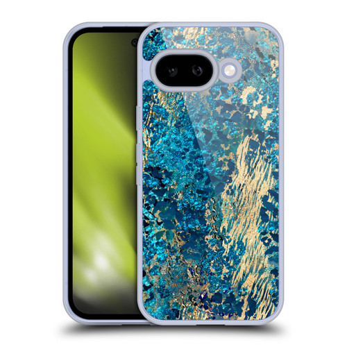 LebensArt Geo Liquid Marble Teal Jungle Soft Gel Case for Google Pixel 9A