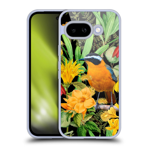LebensArt Jungle Plants And Animals Orange Bird Elements Soft Gel Case for Google Pixel 9A