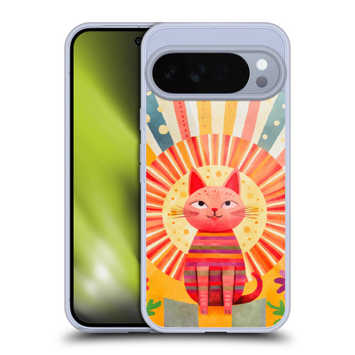 LebensArt Mix Art Red Whimsy Cat Soft Gel Case for Google Pixel 10 Pro XL