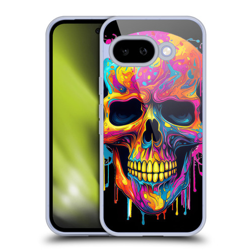 LebensArt Mix Art Rainbow Skull Soft Gel Case for Google Pixel 9A