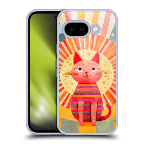 LebensArt Mix Art Red Whimsy Cat Soft Gel Case for Google Pixel 9A