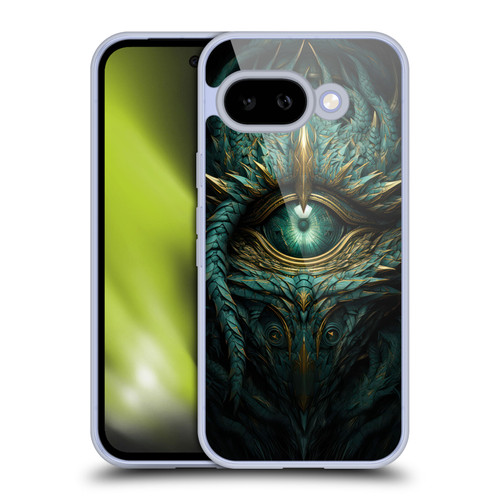 LebensArt Mix Art Teal Green Dragon Eye Soft Gel Case for Google Pixel 9A
