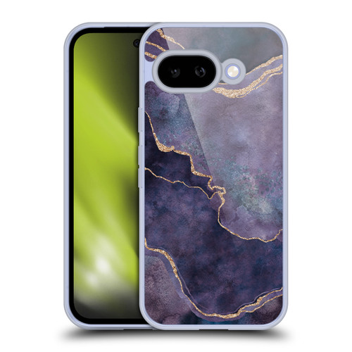 LebensArt Mineral Marble Purple Soft Gel Case for Google Pixel 9A