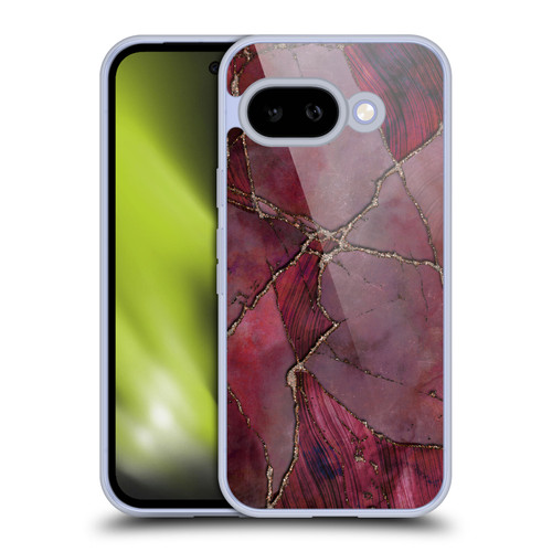 LebensArt Mineral Marble Red Soft Gel Case for Google Pixel 9A