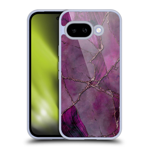 LebensArt Mineral Marble Violet Soft Gel Case for Google Pixel 9A