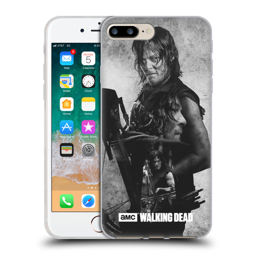 AMC The Walking Dead Double Exposure Daryl Soft Gel Case for Apple iPhone 7 Plus / iPhone 8 Plus