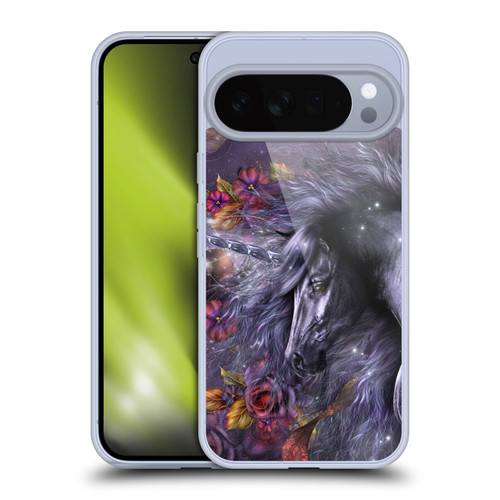 Laurie Prindle Fantasy Horse Blue Rose Unicorn Soft Gel Case for Google Pixel 10 Pro XL