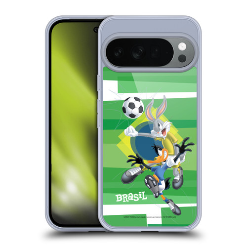 Looney Tunes Flag Graphics Brazil Bugs Bunny & Daffy Soft Gel Case for Google Pixel 10