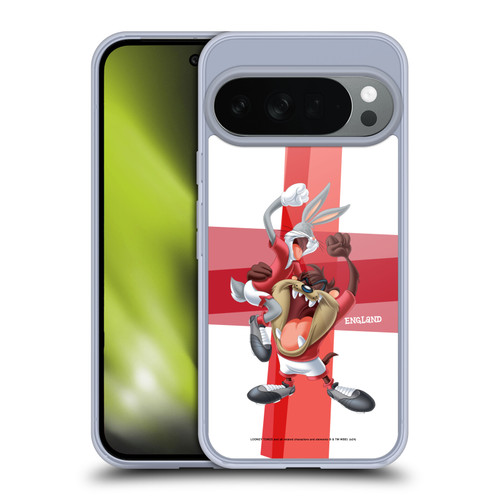 Looney Tunes Flag Graphics England Taz & Bugs Bunny Soft Gel Case for Google Pixel 10