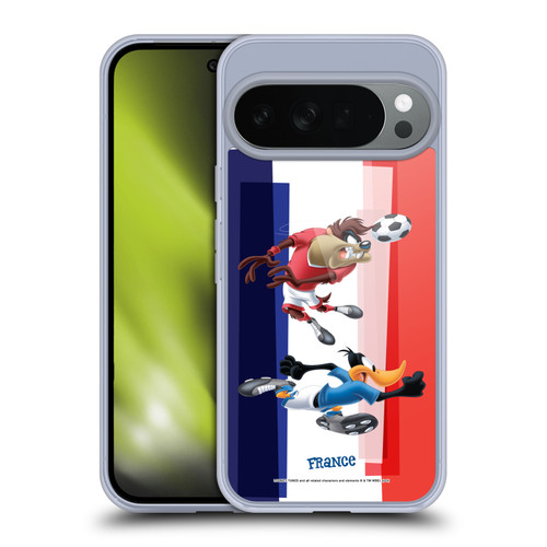 Looney Tunes Flag Graphics France Taz & Daffy Soft Gel Case for Google Pixel 10