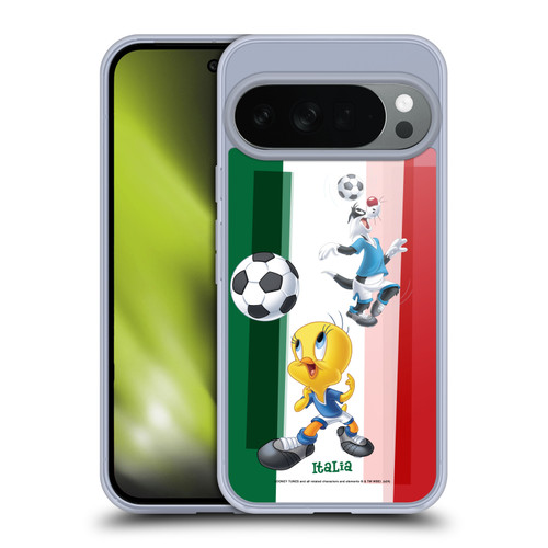 Looney Tunes Flag Graphics Italy Sylvester & Tweety Soft Gel Case for Google Pixel 10