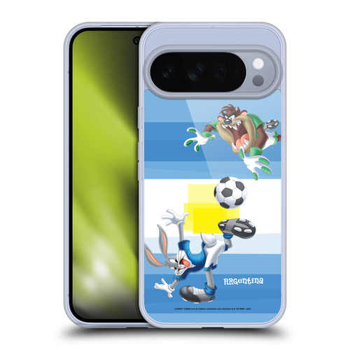 Looney Tunes Flag Graphics Argentina Taz & Bugs Bunny Soft Gel Case for Google Pixel 10 Pro XL