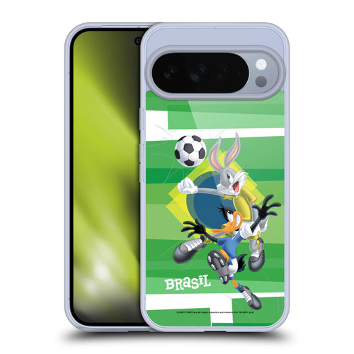Looney Tunes Flag Graphics Brazil Bugs Bunny & Daffy Soft Gel Case for Google Pixel 10 Pro XL
