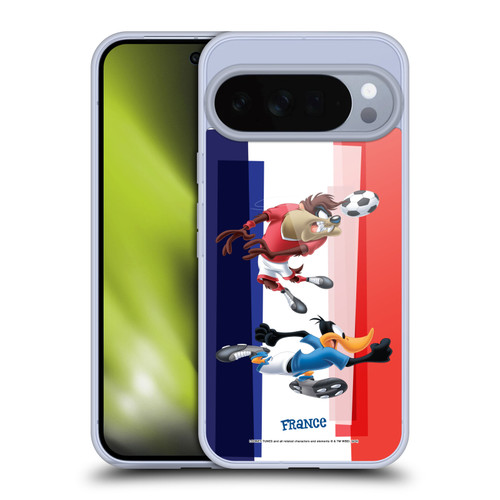 Looney Tunes Flag Graphics France Taz & Daffy Soft Gel Case for Google Pixel 10 Pro XL