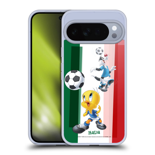 Looney Tunes Flag Graphics Italy Sylvester & Tweety Soft Gel Case for Google Pixel 10 Pro XL
