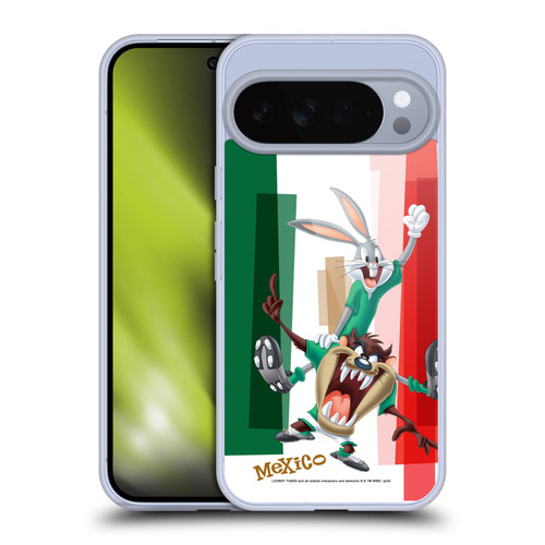 Looney Tunes Flag Graphics Mexico Taz & Bugs Bunny Soft Gel Case for Google Pixel 10 Pro XL