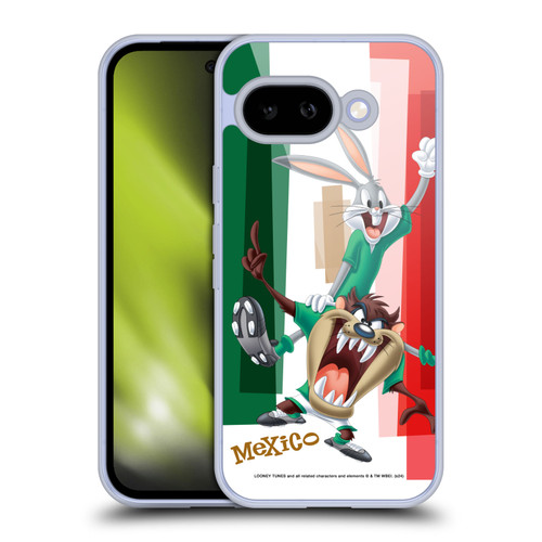 Looney Tunes Flag Graphics Mexico Taz & Bugs Bunny Soft Gel Case for Google Pixel 9A