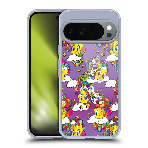 Looney Tunes Patterns Tweety Purple Soft Gel Case for Google Pixel 10