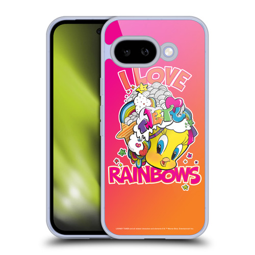 Looney Tunes Patterns I Love Rainbow Soft Gel Case for Google Pixel 9A