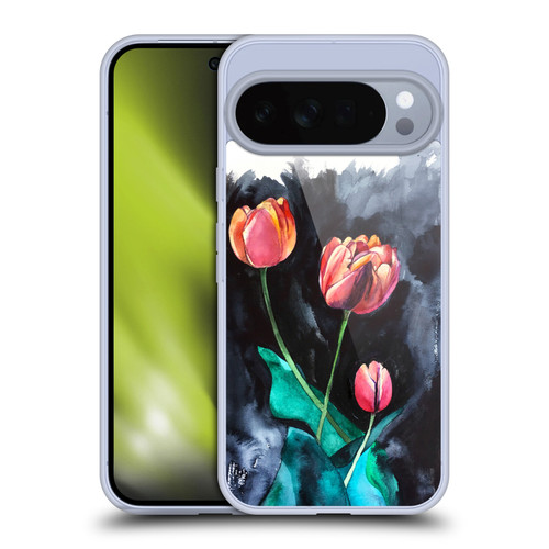 Mai Autumn Floral Blooms Tulips On Dark Soft Gel Case for Google Pixel 10 Pro XL