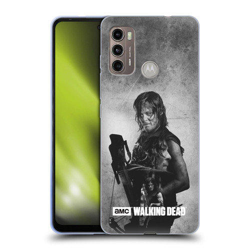 AMC The Walking Dead Double Exposure Daryl Soft Gel Case for Motorola Moto G60 / Moto G40 Fusion