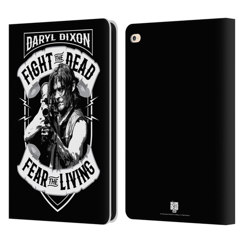 AMC The Walking Dead Daryl Dixon Biker Art RPG Black White Leather Book Wallet Case Cover For Apple iPad Air 2 (2014)