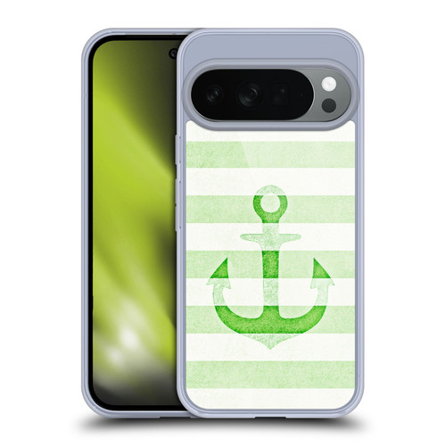 Monika Strigel Vintage Anchors Green Soft Gel Case for Google Pixel 10
