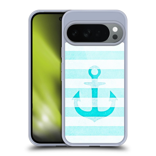 Monika Strigel Vintage Anchors Aqua Soft Gel Case for Google Pixel 10