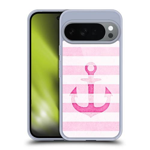 Monika Strigel Vintage Anchors Pink Soft Gel Case for Google Pixel 10