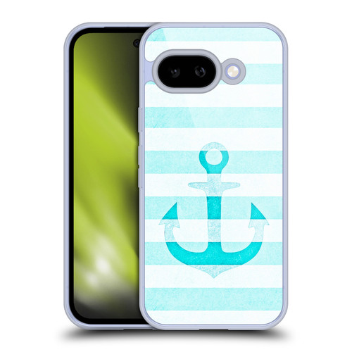 Monika Strigel Vintage Anchors Aqua Soft Gel Case for Google Pixel 9A