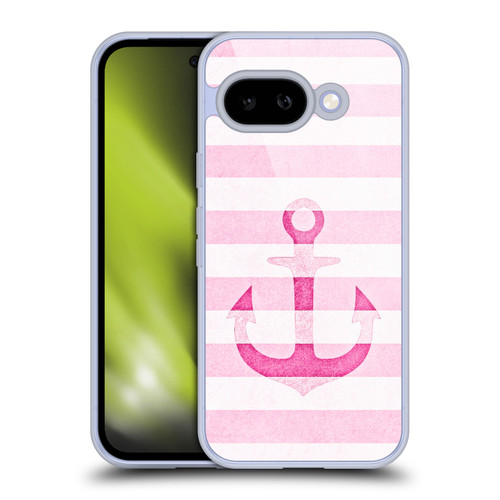 Monika Strigel Vintage Anchors Pink Soft Gel Case for Google Pixel 9A