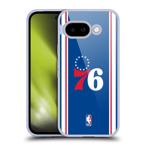 NBA Philadelphia 76ers Logo Blue Design Soft Gel Case for Google Pixel 9A