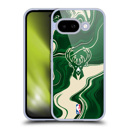 NBA Milwaukee Bucks Marble Agates Soft Gel Case for Google Pixel 9A