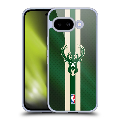 NBA Milwaukee Bucks Stripes Soft Gel Case for Google Pixel 9A