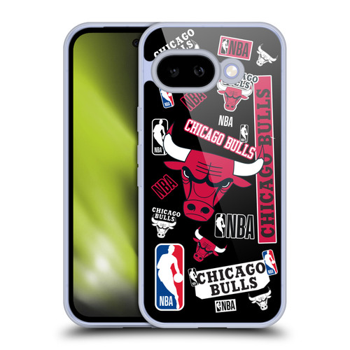 NBA Chicago Bulls Sticker Collage Soft Gel Case for Google Pixel 9A