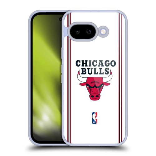 NBA Chicago Bulls Logo White Design Soft Gel Case for Google Pixel 9A