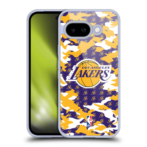 NBA Los Angeles Lakers Camouflage Soft Gel Case for Google Pixel 9A
