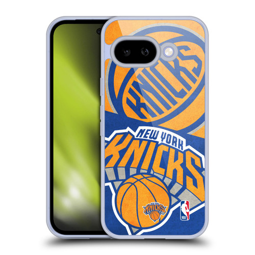 NBA New York Knicks Half Oversized Soft Gel Case for Google Pixel 9A