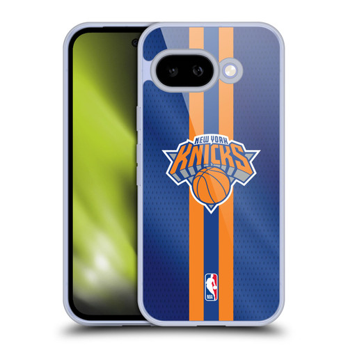NBA New York Knicks Stripes Soft Gel Case for Google Pixel 9A