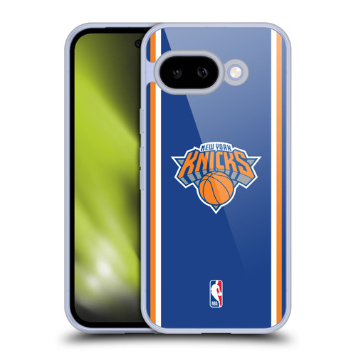 NBA New York Knicks Logo Blue Design Soft Gel Case for Google Pixel 9A