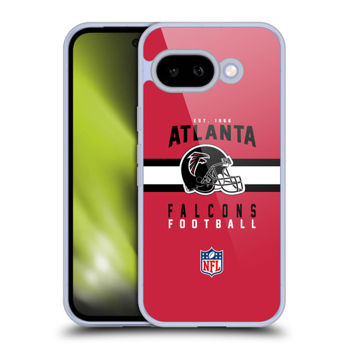 NFL Atlanta Falcons Graphics Helmet Typography Soft Gel Case for Google Pixel 9A