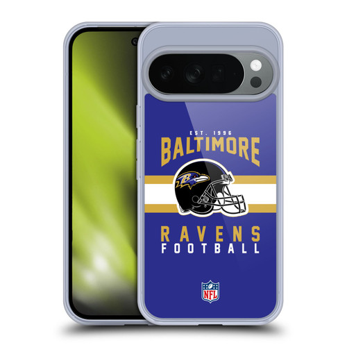 NFL Baltimore Ravens Graphics Helmet Typography Soft Gel Case for Google Pixel 10