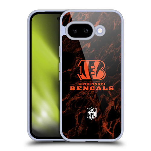 NFL Cincinnati Bengals Graphics Coloured Marble Soft Gel Case for Google Pixel 9A