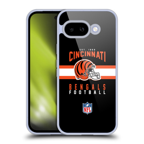 NFL Cincinnati Bengals Graphics Helmet Typography Soft Gel Case for Google Pixel 9A