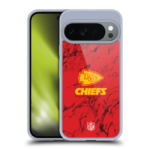 NFL Kansas City Chiefs Graphics Coloured Marble Soft Gel Case for Google Pixel 10